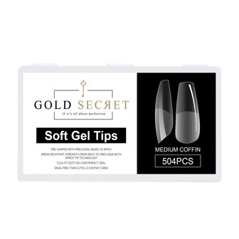 Soft gel tips : Medium coffin