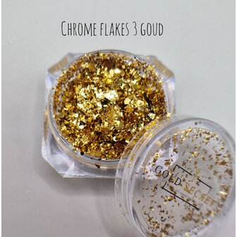 Chrome flakes 3 goud