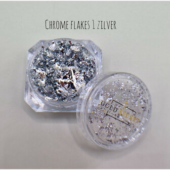Chrome flakes 1 zilver