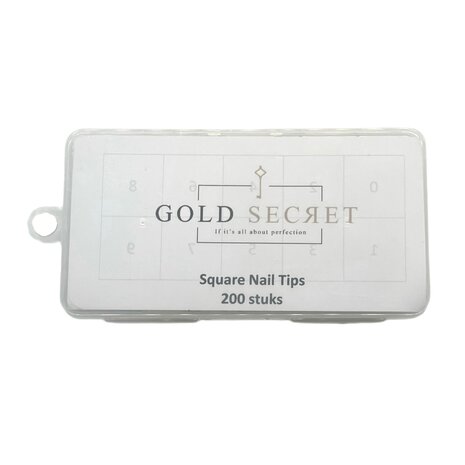 Gold Secret Nail Tips Square