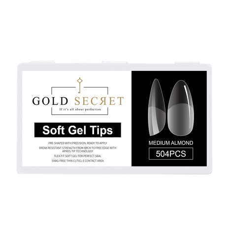 Soft gel tips : Medium almond